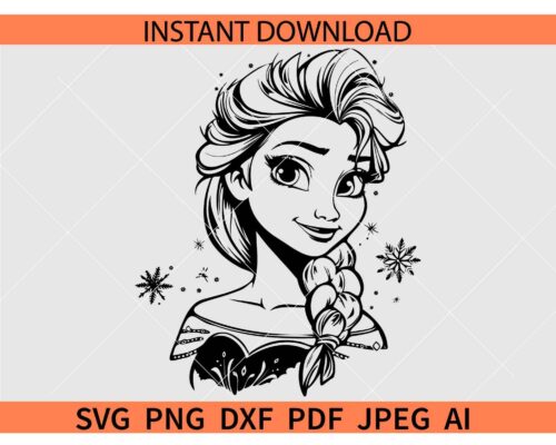 Elsa Frozen SVG, Disney Princess Elsa SVG, Elsa Ana SVG