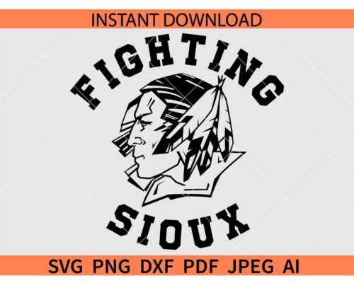 Fighting Sioux Logo SVG, UND Fighting Sioux University Logo SVG