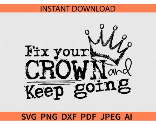 Fix your crown and keep going SVG