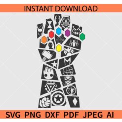 Gauntlet Avengers SVG, Infinity War SVG, Infinity Gauntlet SVG