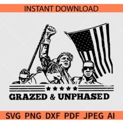 Glazed and unphased Trump SVG, Us Flag Glazed and unphased Trump SVG