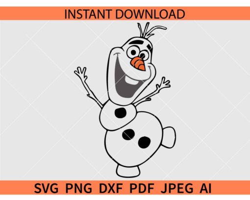  Happy olaf SVG, Snowman Olaf Svg, Frozen Olaf svg