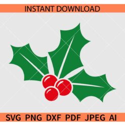 Holly berry SVG, Mistletoe Fruit SVG, Christmas Holly SVG