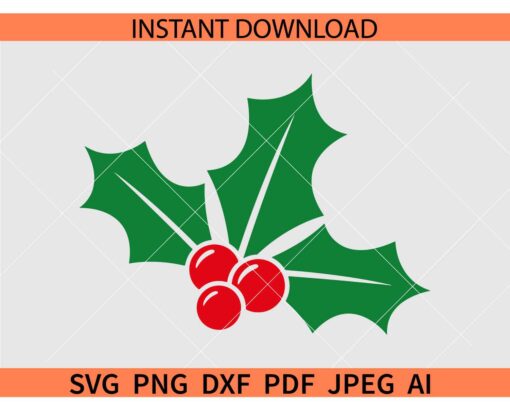 Holly berry SVG, Mistletoe Fruit SVG, Christmas Holly SVG