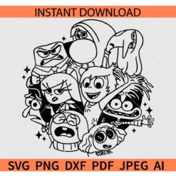 Inside Out 2 Characters SVG, Disney Pixar Characters SVG