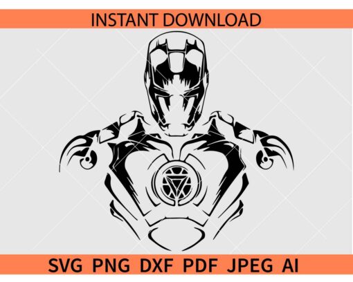 Iron man Silhouette SVG