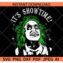 It's showtime mask SVG, It's showtime Beetlejuice SVG, Tim Burton showtime SVG