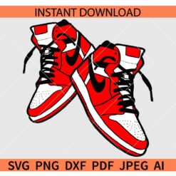 Jordan Sneakers SVG, Nike Sneakers SVG, Nike Shoes SVG