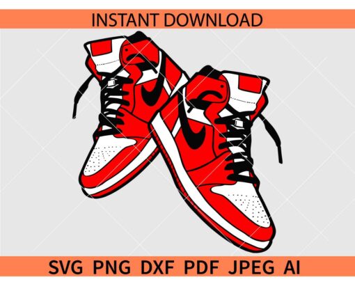 Jordan Sneakers SVG, Nike Sneakers SVG, Nike Shoes SVG