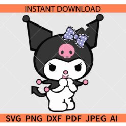 Kawaii kitty Kuromi SVG, Kuromi Hello Kitty Svg, Sanrio Kitty Kuromi Svg
