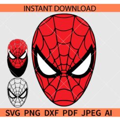 Layered Spiderman Head SVG, Spiderman Mask SVG