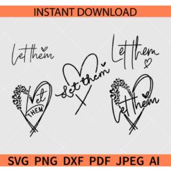 Let Them SVG, Mental Health Let Them SVG