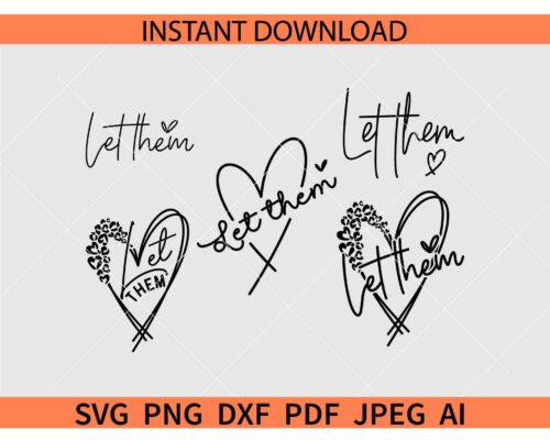 Let Them SVG, Mental Health Let Them SVG