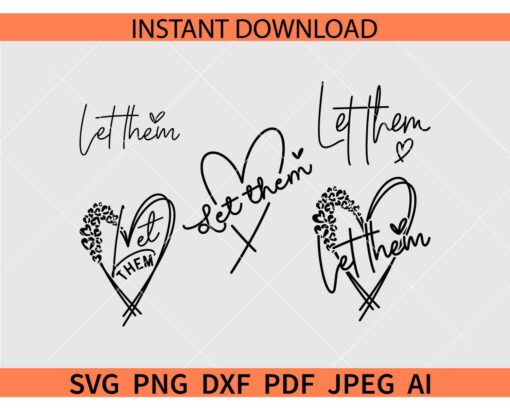 Let Them SVG, Mental Health Let Them SVG