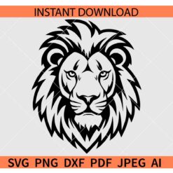 Lion Head SVG, Lion Face SVG