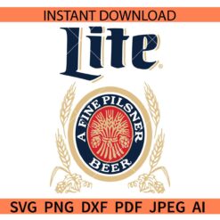 Lite A Fine Pilsner Beer SVG, Pilsner Lite Beer Logo SVG