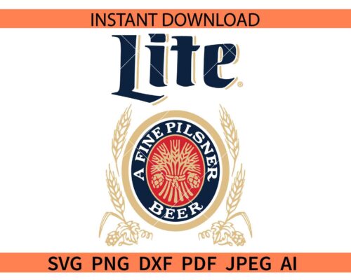 Lite A Fine Pilsner Beer SVG, Pilsner Lite Beer Logo SVG