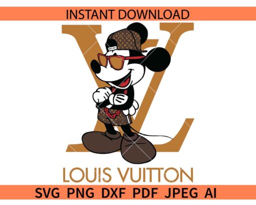 Louis Vuitton Mickey Mouse SVG, Mickey Mouse Louis Vuitton SVG