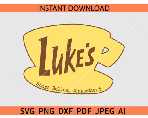 Luke’s Gilmore Girls Stars Hollow SVG, Gilmore Girls Stars Hollow Connecticut SVG