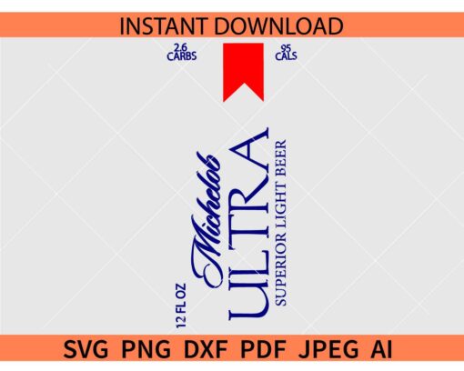 Michelob Ultra Superior Light Beer SVG, Michelob Ultra Logo SVG