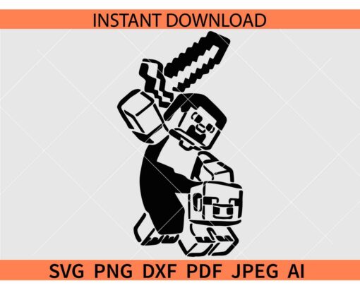 Minecraft Character SVG, Minecraft Anime SVG, Funny Minecraft SVG
