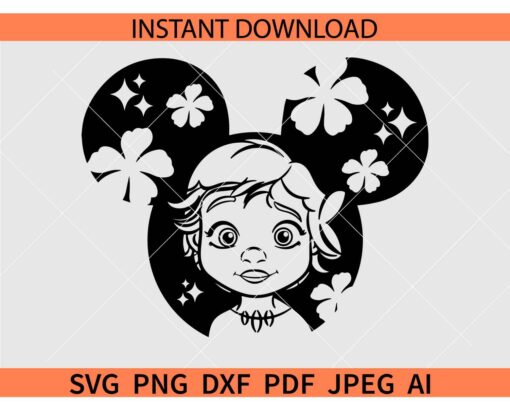 Moana Mickey Head SVG, Mickey Ears Moana SVG, Disney Moana SVG