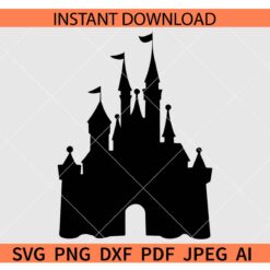 Mouse Castle  SVG, Disney Castle SVG, Castle Silhouette SVG