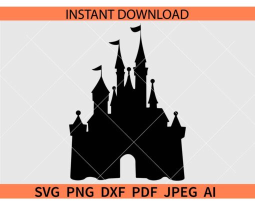 Mouse Castle  SVG, Disney Castle SVG, Castle Silhouette SVG
