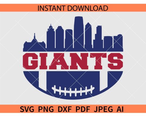 New York Giants skyline SVG, New York Giants Football skyline SVG