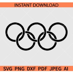 Olympic Logo black SVG, Olympic Rings Black SVG