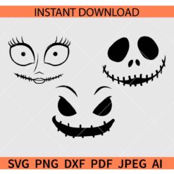 Oogie Boogie inspired faces SVG, Oogie Boogie faces Bundle SVG, Oogie Boogie faces Sticker SVG