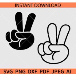 Peace Sign SVG, Peace Hand ASL SVG