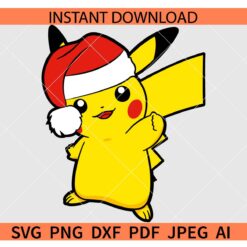 Pokemon Christmas SVG, Santa Pokemon SVG
