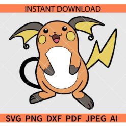 Raichu SVG, Pokemon Raichu SVG, Pokemon Layered SVG