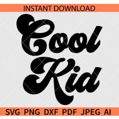 Retro Cool Kid SVG, Swoosh Cool Kid SVG