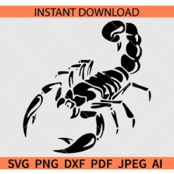 Scorpion silhouette SVG, Scorpion vector SVG