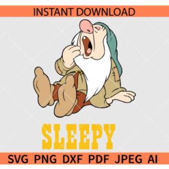 Sleepy dwarf SVG, Sitting Sleepy dwarf SVG