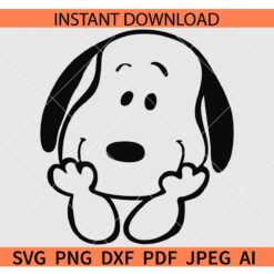 Snoopy Peanuts SVG, Snoopy Head SVG, Snoopy Sketch SVG