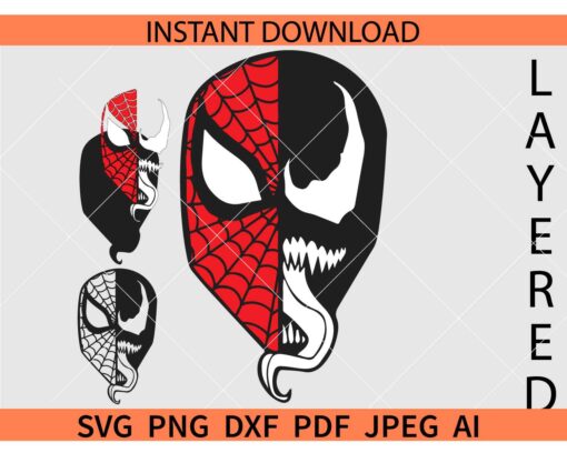 Spiderman venom SVG, Superhero Venom SVG, Marvel Comics Venom SVG