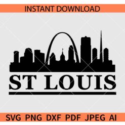 St Louis Skyline SVG, St Louis Skyline Silhouette SVG