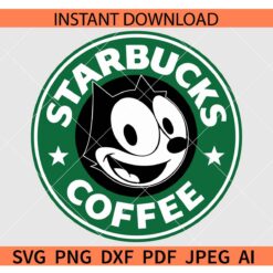 Starbucks Coffee Felix the Cat SVG, Felix the Cat Starbucks Coffee SVG