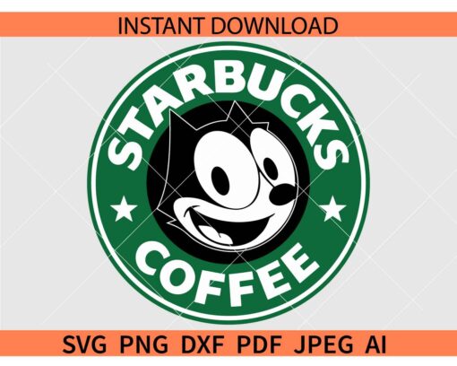 Starbucks Coffee Felix the Cat SVG, Felix the Cat Starbucks Coffee SVG