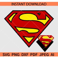 Superman logo SVG, Layered Superman shield SVG