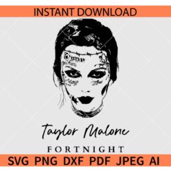 Taylor Swift TTPD Malone SVG, The Tortured Poets Department SVG, Taylor Swift Fortnight Post Malone Tattoo SVG