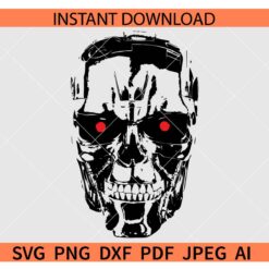 Terminator Skynet Skull SVG, Terminator SVG, Arnold Schwarzenegger SVG