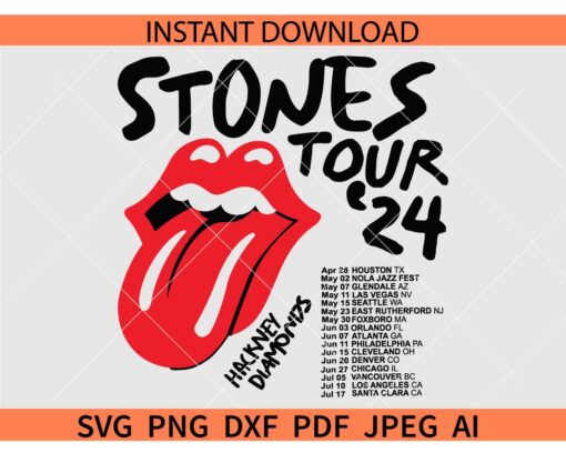 The Rolling Stones Tour SVG, Hackney Diamonds SVG