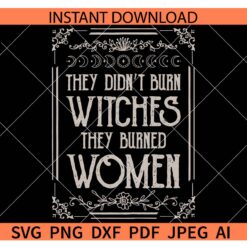 They Didn't Burn Witches They Burned Women SVG, Taylor Swift SVG, Feminist Witch SVG
