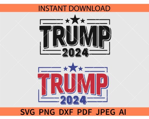 Trump 2024 Badge SVG, Trump 2024 Logo SVG
