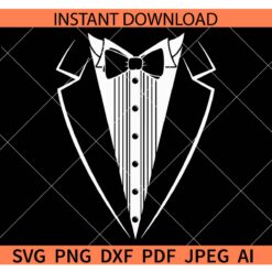 Tuxedo SVG, Tuxedo Shirt SVG, Bow tie Shirt SVG, necktie Shirt SVG