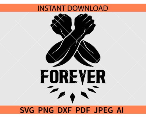 Wakanda Forever cross arms SVG, Forever Salute SVG, Black Panther Hand Gesture SVG